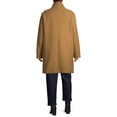 thumbnail image 5 of Time and Tru Women's Plus Size Faux Wool Funnel Neck Coat, 5 of 6