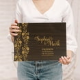 thumbnail image 2 of Darling Souvenir Personalized Engraved Laser Cut Wedding Guest Book Wooden Cover Sign-in Book Registry Guestbook Scrapbook-NH, 2 of 7