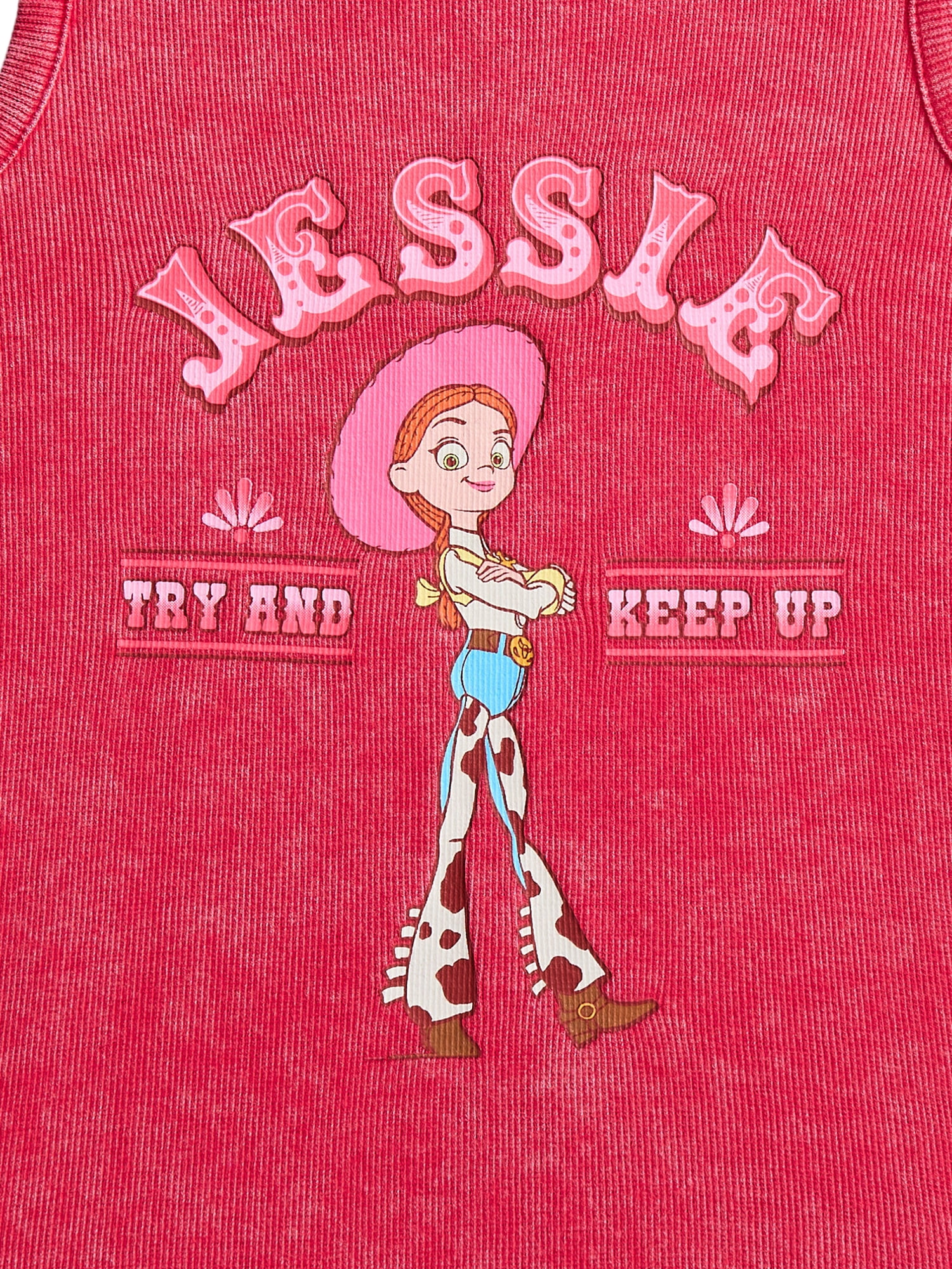 Toy Story Jessie Girls Try and Keep Up Mineral Wash Graphic Tank Top, Sizes 4-16