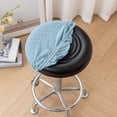 thumbnail image 6 of Aihimol Round Stool Cover 12-14" Round Seat Covers for Bar Stools,Luxurious Fabric Stretchable,Washable Jacquard Dustproof Stool Seat Slipcover (Light Blue), 6 of 6
