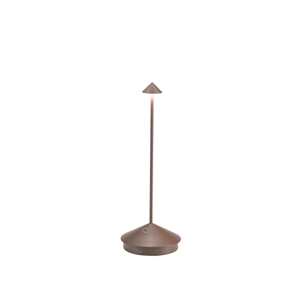 Lámpara de mesa Zafferano Pina Pro LED (color óxido) de aluminio