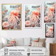 thumbnail image 4 of Designart "Wondrous Undersea Realm Of Pink Jellyfish" Jellyfish Floater Framed Canvas Art Print, 4 of 5