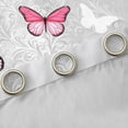 thumbnail image 4 of Feelyou Pink Dreamy Butterfly Black Out Curtains, Romantic Animal Print Curtains Pack of 2 (42x63 Each), Teen Kid Adult Bedroom Curtains, Blackout Curtains Bedroom Decor, 4 of 6