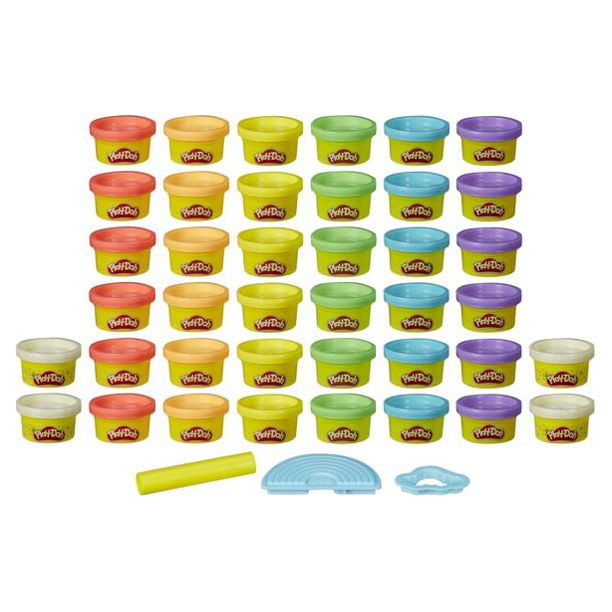 Play-Doh Ultimate Rainbow 40 Pack, Mini Play-Doh Cans - 40 Ounces