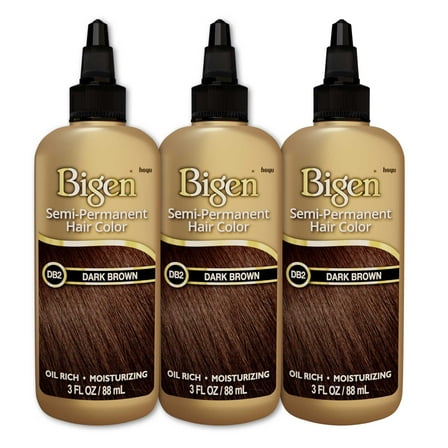 Bigen Semi-Permanent Hair Color DB2 Dark Brown 3-Pack