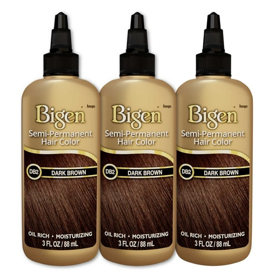 Bigen Semi-Permanent Hair Color DB2 Dark Brown 3-Pack