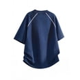 thumbnail image 4 of Daiosportswear Men'S Upf 50+ Rashguard Tee Short Sleeve Running Shirt Hiking Workout Shirts Navy L(L), 4 of 5