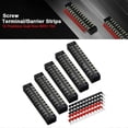 thumbnail image 3 of 10 piezas de bloque de terminales de 12 posiciones, doble, 600 V, 15 A, bloque de terminales de tornillo con cubierta, 3 of 5