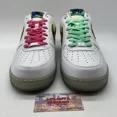 thumbnail image 2 of Size 13 - Ni&ke Air Force 1 Premium Low White Leather Green Pink (573974-100), 2 of 6