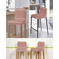 thumbnail image 5 of Country Star Plaid Bar Stool Covers Set of 2, Retro Red American Farm Barn Berry Stretch Washable Bar Chair Covers with Backs, Removable Pub Counter Height Chair Cover for Kitchen Dining Room Cafe, 5 of 7