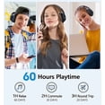 thumbnail image 2 of Auriculares Bluetooth Tuitager para colocar sobre las orejas, 60 horas de reproducción, 2 of 6
