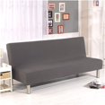 thumbnail image 1 of Elastic Clic Clac Cover 3 Seater Sofa,Living Room Solid Color Cover,Grey, 1 of 6