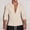 #37-Beige, variant on Men's Slim Deep V-neck Henley Ribbed Long-Sleeve Top (Black) for All-Season Gift