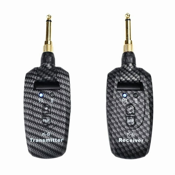 Guitar Wireless Receiver Transmitter Set Wireless Guitar System Rechargeable Wireless System for Electric Guitar Bass,1 x Guitar Wireless Transmitter 1 x Guitar Wireless Receiver,Black