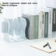 thumbnail image 3 of sweethay Sujetalibros Reemplazo telescópico Ajustable 3 compartimentos Estante de almacenamiento de extremo de libro de oficina antioxidante con Carpetas de archivos Rosa, 3 of 6