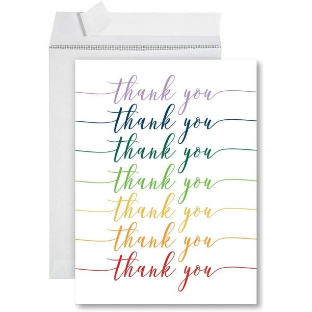 Andaz Press Big Jumbo Thank You Card With Envelope 8.5 x 11 inch