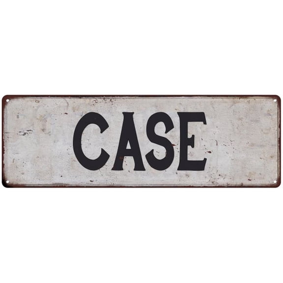 CASE Vintage Look Rustic Chic Metal Sign 8x24 108240036124
