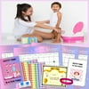 Potty Training System-Kit/Guide- 4 Weeks of Training, Parent Guide, Potty Book, 4 Pink Rainbow Charts, 308 Stickers, Certificate, Bracelet, Wall Putty- , 18 Months- 4 Years, Bundle Board Boutique