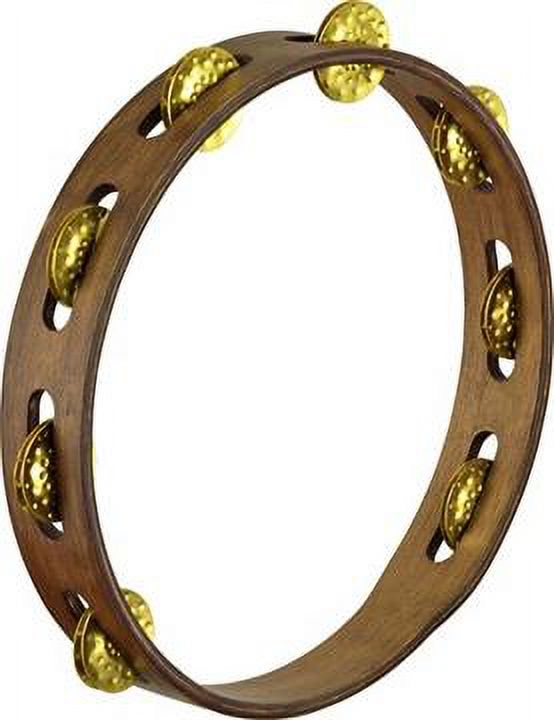 Meinl Percussion TA1V-WB Walnut Brown Vintage Tambourine, 1 Row