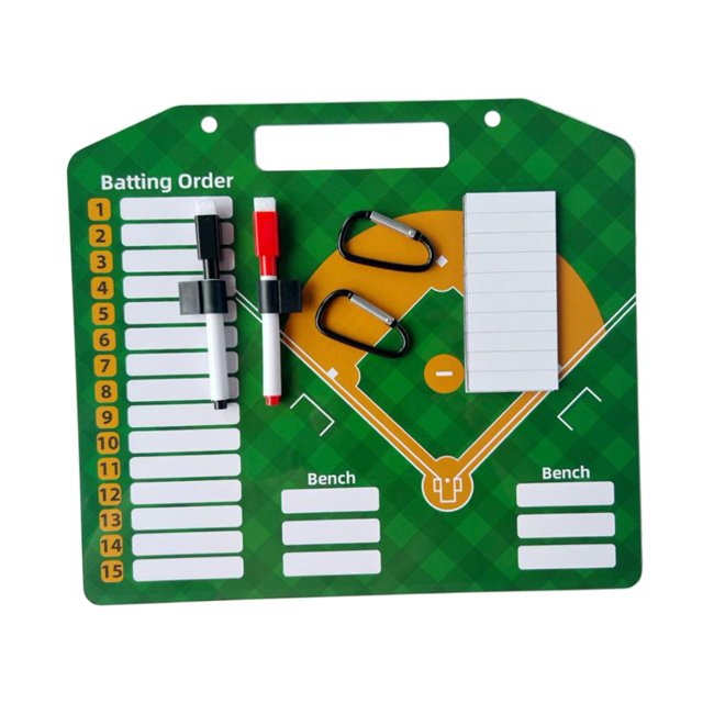 koolsoo Baseball Coaches Board Referee Double Sided for Recreation Practice Training
