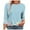 Light Blue Plus Size Blouse for Women_a, variant on CYMMPU Flower Pattern 3/4 Sleeve Blouses for Women Dressy Casual Loose Fit Spring Tunic Tops Crew Neck Fall Fashion Shirts Lightweight Basic T-Shirts L
