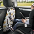 thumbnail image 5 of Wine Cheese grape Print Mats Back Seat Protectors, Car Seat Protector Vehicle Organizers Waterproof Cover Back Seat Cover for Kids with 3 Storage Pockets 2 Pack, 5 of 5