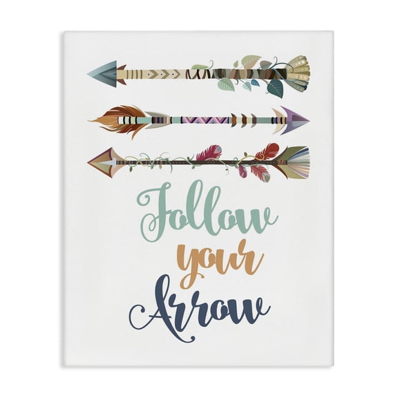 Stupell Industries Bohemian Follow Your Arrows Canvas Art, 16 x 20, by Tara Moss