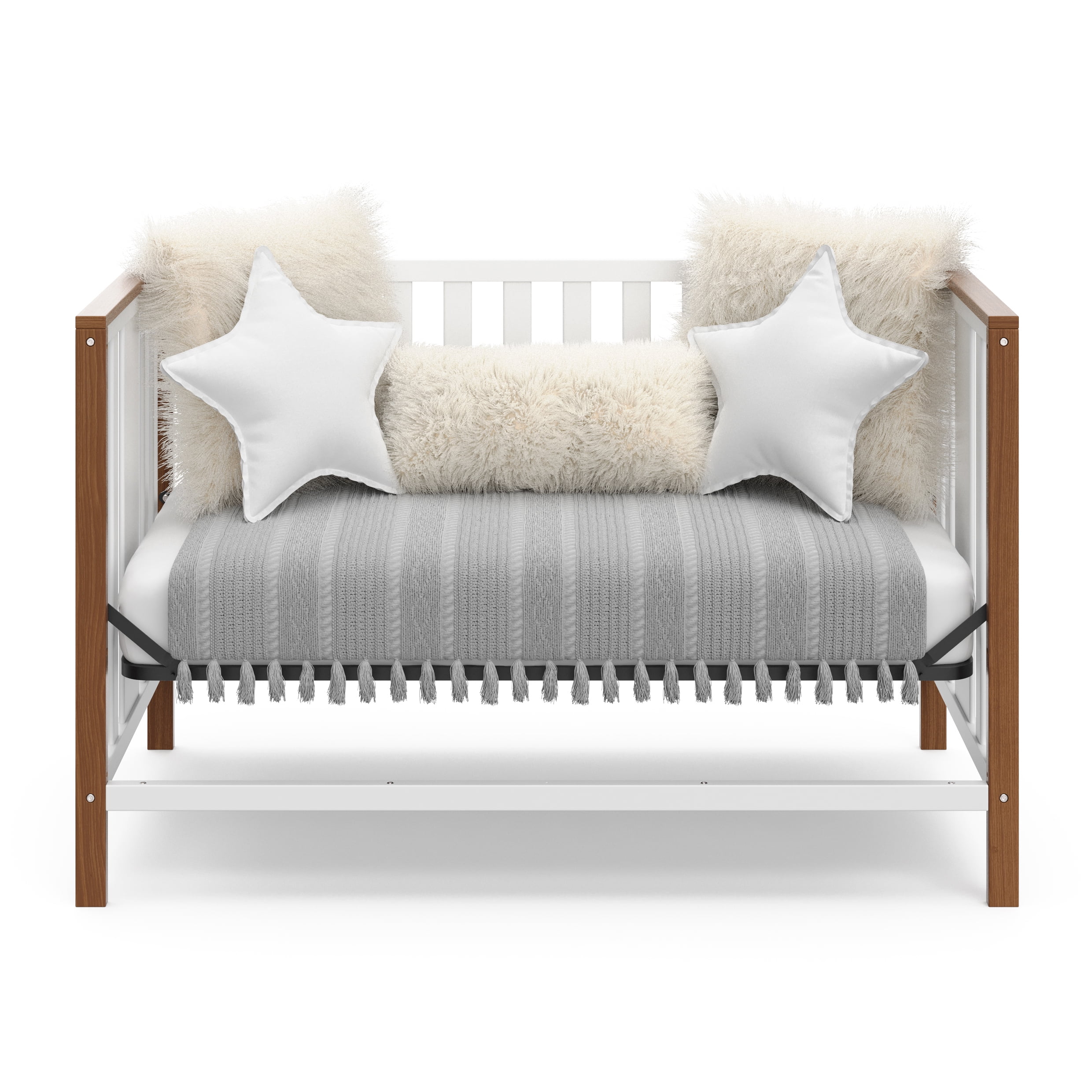 Storkcraft Modern Pacific 4-in-1 Convertible Baby Crib, Vintage Driftwood