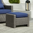 thumbnail image 3 of Chita Steel Outdoor Wicker Swivel Glider Chair with Cushion, Blue, 3 of 10
