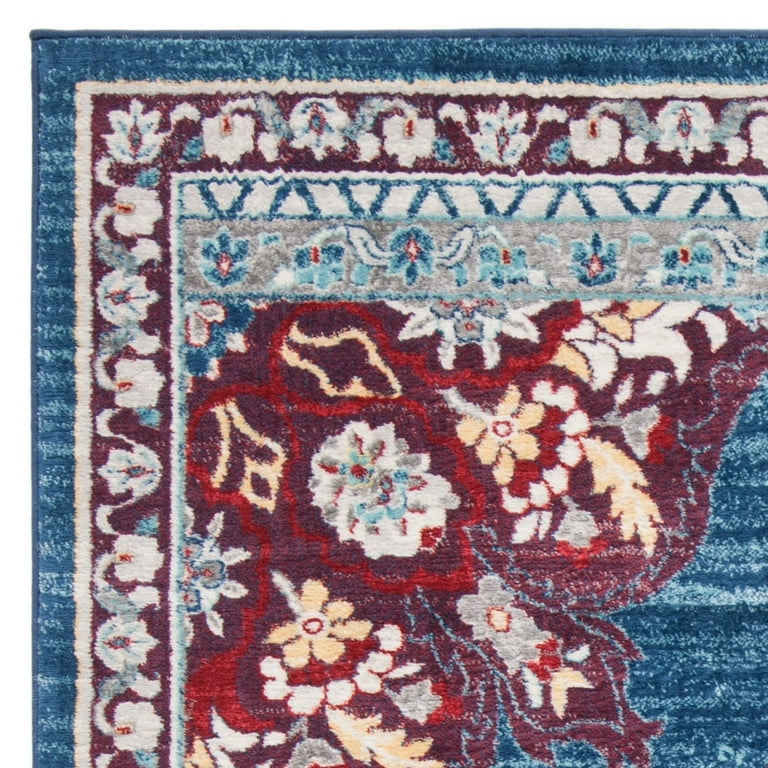 SAFAVIEH Brentwood Harland Floral Bordered Area Rug, 5' x 5