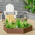 thumbnail image 2 of Maceta Elevada Costway Hexagonal de Exterior para Flores Verduras Hierbas 120 x 120 x 21 cm Marrón, 2 of 9
