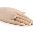 thumbnail image 3 of Gem Stone King 18K Rose Gold Plated Silver Ring Set with Moissanite (5.53 Cttw) (Size 8), 3 of 4