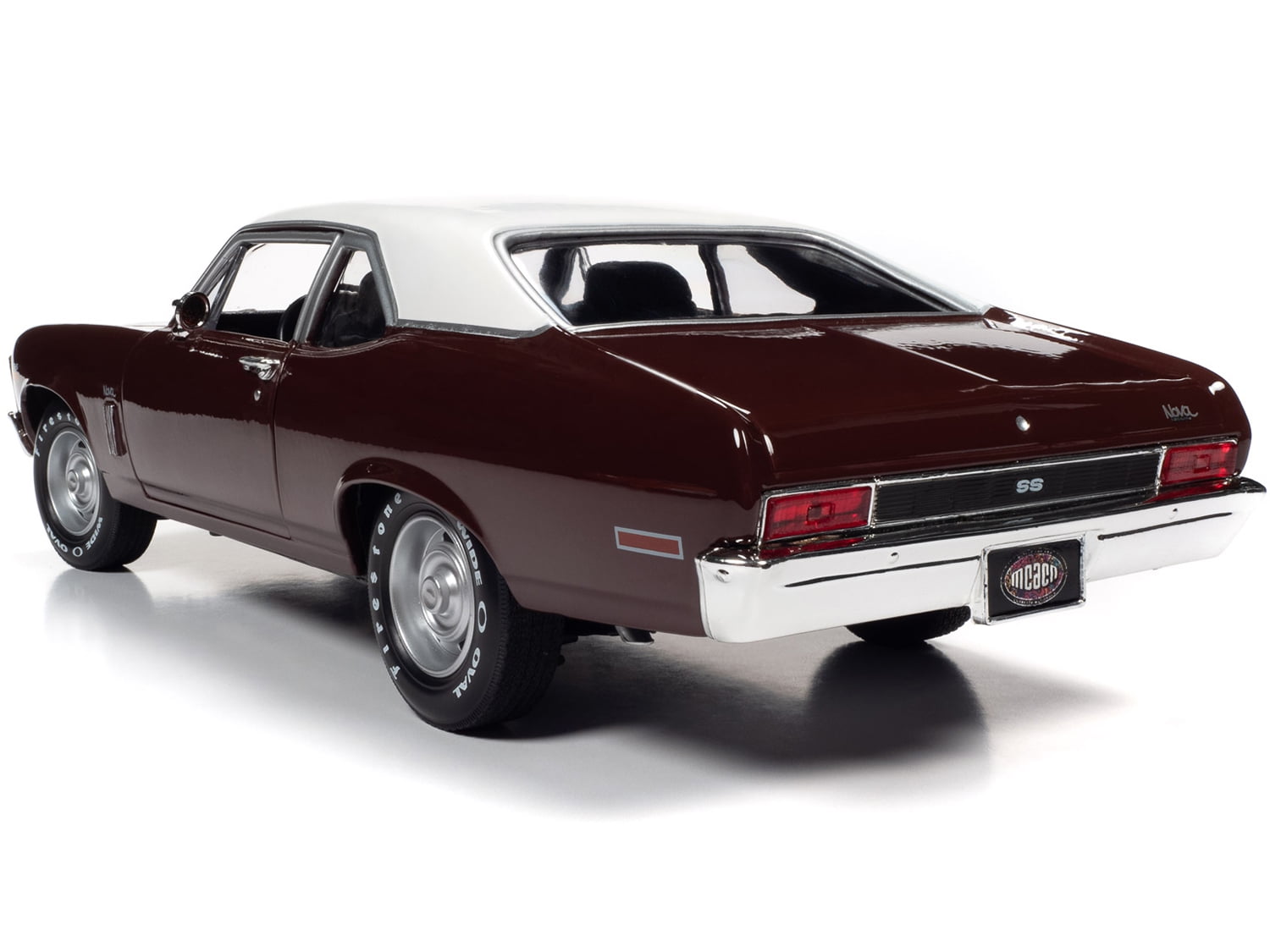 Autoworld AMM1230 1970 Chevrolet Nova SS 396 Black Cherry with