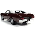 thumbnail image 5 of Autoworld AMM1230 1970 Chevrolet Nova SS 396 Black Cherry with White Top 1 by 18 Scale Model Car, 5 of 6