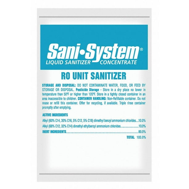SaniSystem Liquid Sanitizer Concentrate, 0.25 fl oz SS100ROS