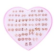 thumbnail image 5 of Mightlink 36 Pairs Women Ear Studs Set Shining Multi-Color Cartoon Lightweight No Harm Decorative Stainless Different Shapes Stud Earrings Set Gift, 5 of 7