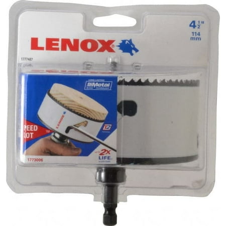 

Lenox 4-1/2 Diam 1-1/2 Cutting Depth Hole Saw Bi-Metal Saw Toothed Edge