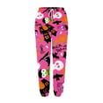 thumbnail image 4 of Halloween Sweatpants Women Cute Funny Pumpkin Ghost Graphic Print Joggers Drawstring Casual Tapered Pants with Pockets Z004-Hot Pink M, 4 of 4