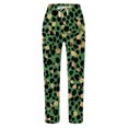 thumbnail image 4 of DHFJKG Women Linen Capri Pants Leopard Printed Summer Lightweight Loose Fit Casual Drawstring Beach Pants Stylish Trousers, 4 of 5