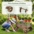 thumbnail image 6 of Costway Decorative Wagon Cart Plant Flower Pot Stand Wooden Raised Garden Planter Box, 6 of 12