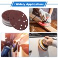 thumbnail image 7 of Unique Bargains 50 Pcs Sanding Discs, 6" 15 Hole 120 Grit Durability Aluminum Oxide Paper Base Red, 7 of 7