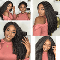 thumbnail image 3 of V Part Wigs Human Hair Wigs Deep Wave For Black Women Deep Curly Wig Upgrade U Part Wigs 10A, 3 of 7