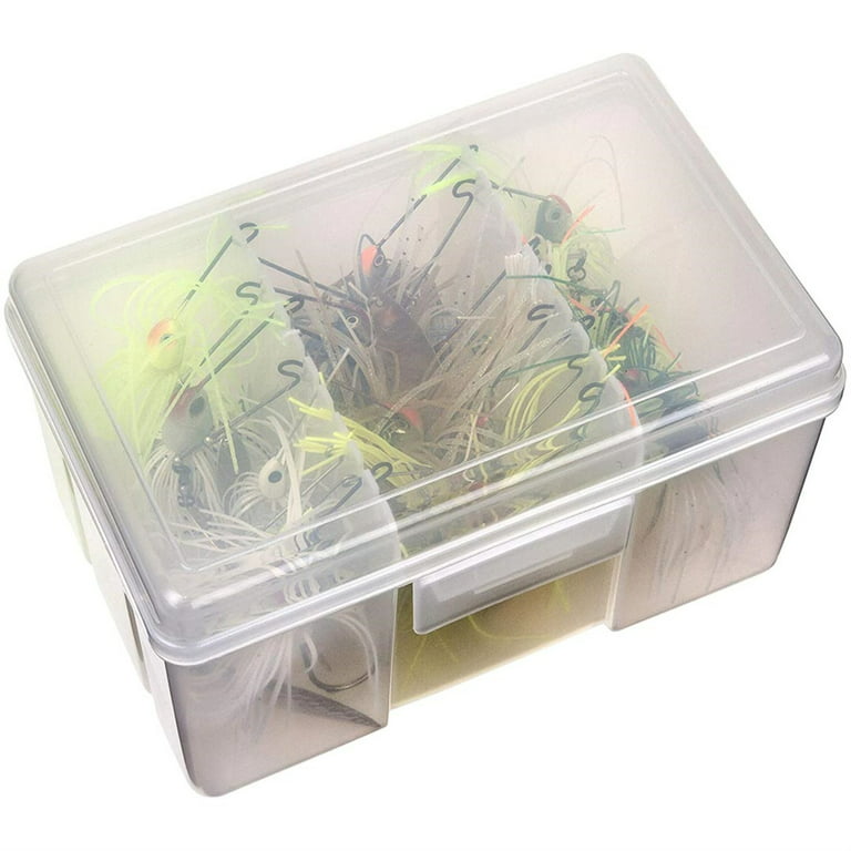 flambeau tackle spinnerbait utility box (clear, 6.5x4.625x4.125-inch)