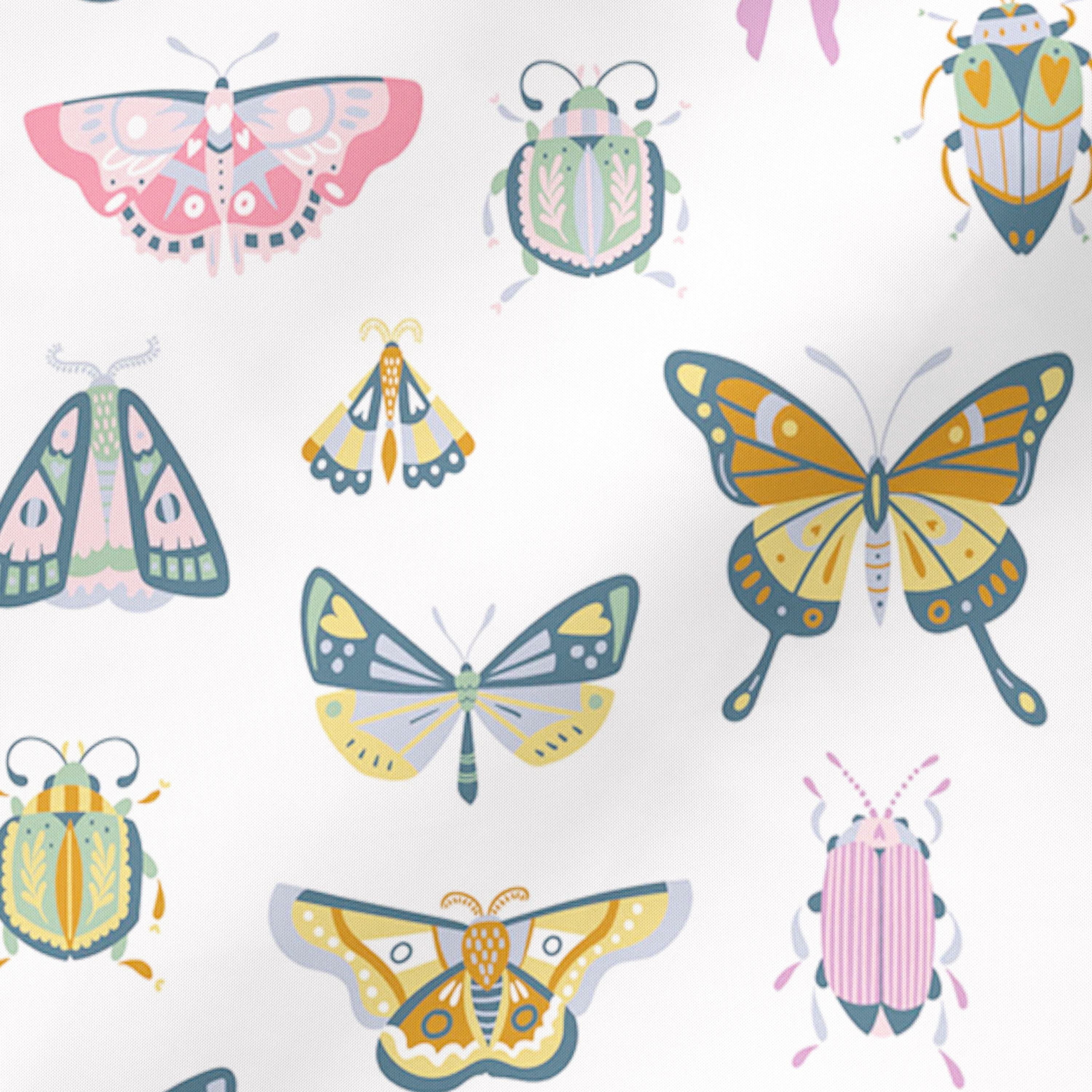 Mainstays Kids Microfiber Bed Sheet Set, Queen, Butterfly, 4 Pieces