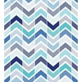 thumbnail image 3 of Modern Duvet Cover Set, Seamless in Doodle Style Dots and ZigZag Pattern with Asymetrical Lines Image, Decorative 3 Piece Bedding Set with 2 Pillow Shams, King Size, Blue and White, by Ambesonne, 3 of 3