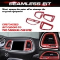 thumbnail image 5 of x xotic tech Center Console Air Condition Outlet Vent Trim Cover Compatible with Dodge Challenger 2015-up Interior Accessories Decoration 4Pcs/Set (Red Carbon Fiber Style), 5 of 9