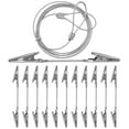thumbnail image 1 of Silver Metal Wall Mount Photo Display Stand with Wire Rope for Christmas Party 1 Set, 1 of 9