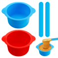 thumbnail image 1 of 2 forros de silicona para calentador de cera, forros de cera para calentadores, reutilizables, antiadherentes, recipiente de silicona de repuesto con 2 varillas de espátula para cera para depilación (, 1 of 5