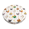thumbnail image 2 of Lsque Funny Chicken Round Bar chair cushion covers Velvet Fabric Premium Comfort Protects from Scratches and Stains for 14-17 Inch Chair- 12 inch, 2 of 7