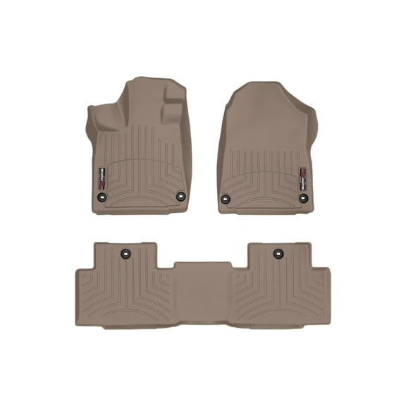 WeatherTech Custom Fit FloorLiners compatible with 2022-2026 Acura MDX - 1st & 2nd Row, Tan